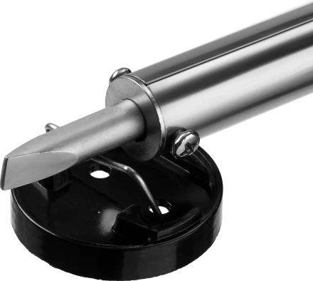 Паяльник PROTerm с двухкомпонентной рукояткой, в комплекте с припоем и подставкой, жало - клин, STAYER Professional 55300-100, 100 Вт 55300-100 купить в Нижневартовске