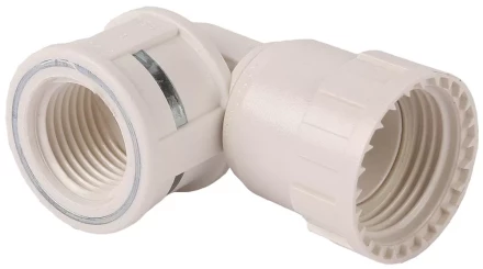 Переходник угловой 90° ЗУБР "ШиреФит" "накидная гайка - внутренняя резьба", 20мм-1/2" 51484-20-1/2 купить в Нижневартовске