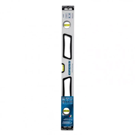 Уровень алюминиевый 600 мм усиленный рукоятки фрезерованный 3 глазка магнитный Gross 34370 купить в Нижневартовске