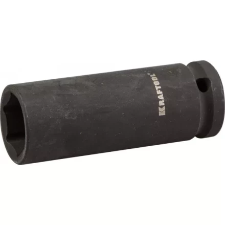 Торцовая головка KRAFTOOL "INDUSTRIE QUALITAT" ударная, удлиненная (1/2"), FLANK, Cr-Mo, фосфатированная, 21 мм 27942-21_z01 купить в Нижневартовске