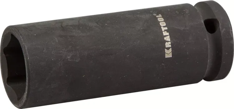 Торцовая головка KRAFTOOL "INDUSTRIE QUALITAT" ударная, удлиненная (1/2"), FLANK, Cr-Mo, фосфатированная, 21 мм 27942-21_z01 купить в Нижневартовске