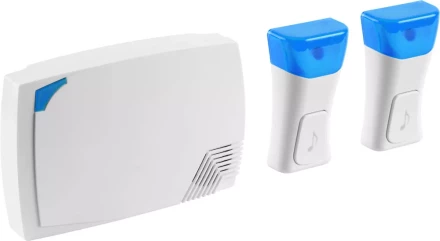 Звонок СВЕТОЗАР "ОКТАВА" электрический беспроводной 120м, 36 мелодий, 2 кнопки, А23, 3AA 58064-2 купить в Нижневартовске