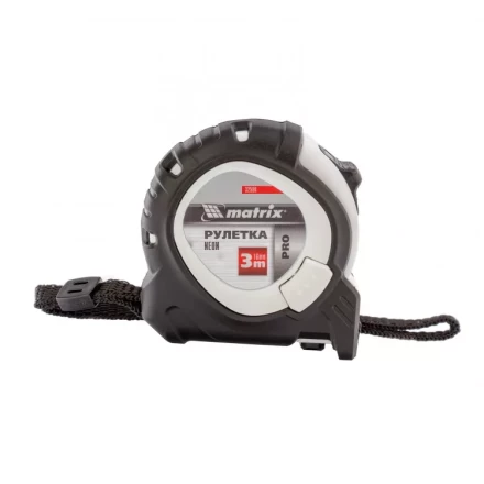 Рулетка Neon 3 м x 16 мм обрезиненный корпус 3 фиксации Pro Matrix 32590 купить в Нижневартовске