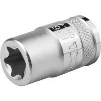 Торцовая головка KRAFTOOL "INDUSTRIE QUALITAT", Cr-V, внешний TORX, хромосатинированная, 1/2", Е 18 27810-18_z01