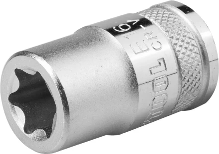 Торцовая головка KRAFTOOL "INDUSTRIE QUALITAT", Cr-V, внешний TORX, хромосатинированная, 1/2", Е 18 27810-18_z01 купить в Нижневартовске