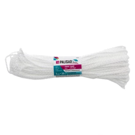 Шнур бельевой полипропиленовый с сердечником, 3 мм, L 20 м, белый, Home Palisad 937065 купить в Нижневартовске