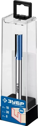 ЗУБР 10 x 30 мм, хвостовик 8 мм, фреза пазовая прямая с нижними подрезателями, Профессионал (28755-10-30) купить в Нижневартовске