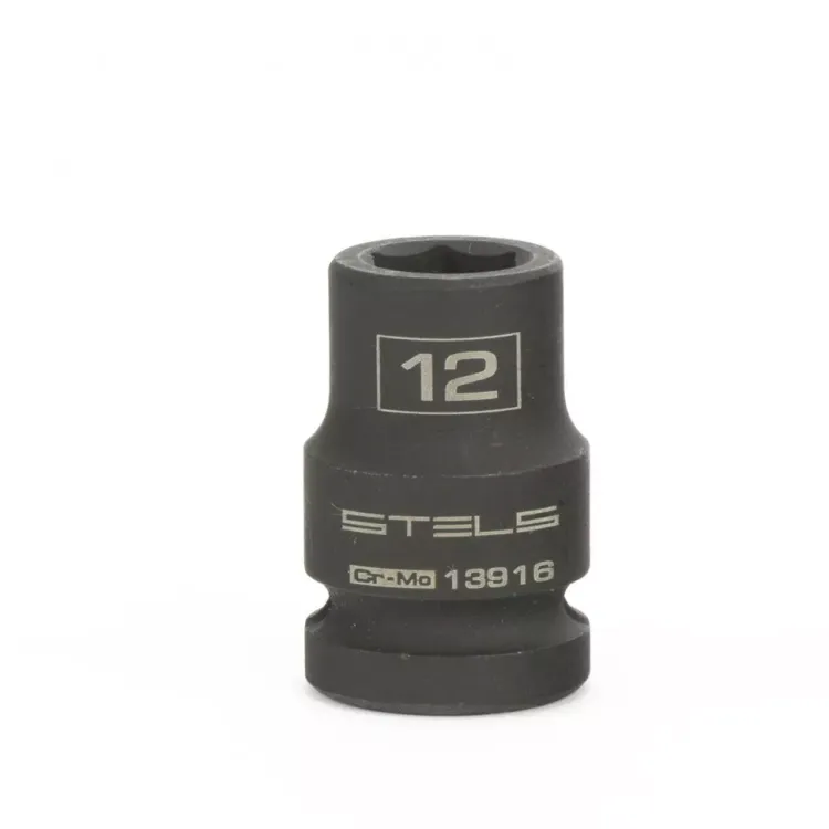Головка ударная шестигранная 12 мм 1/2" CrMo  Stels 13916 купить в Нижневартовске