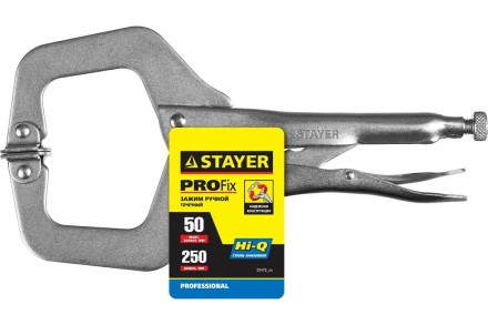 Зажим STAYER &quot;PROFI&quot; &quot;PRO-Fix&quot; точечный, ручной, 250x50мм 22476_z01 купить в Нижневартовске