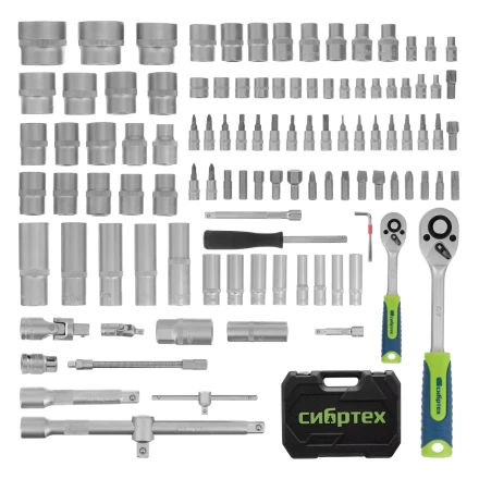 Набор инструментов Сибртех 13389, 1/2", 1/4", 108 предметов купить в Нижневартовске