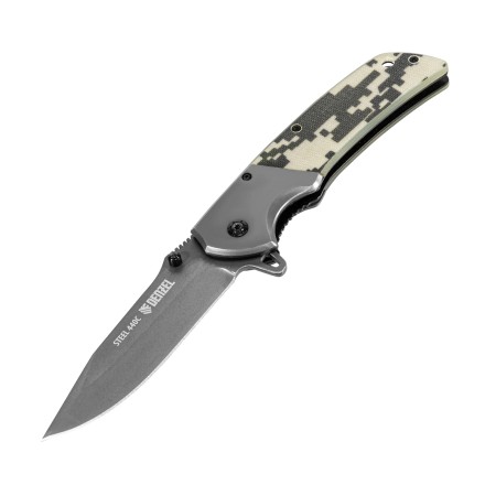 Нож складной Denzel, многоцелевой, системы Liner-Lock, с накладкой G10 на классической рукоятке, 79207 купить в Нижневартовске