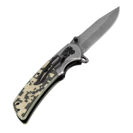 Нож складной Denzel, многоцелевой, системы Liner-Lock, с накладкой G10 на классической рукоятке, 79207 купить в Нижневартовске