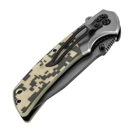 Нож складной Denzel, многоцелевой, системы Liner-Lock, с накладкой G10 на классической рукоятке, 79207 купить в Нижневартовске