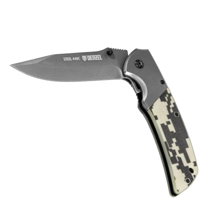 Нож складной Denzel, многоцелевой, системы Liner-Lock, с накладкой G10 на классической рукоятке, 79207 купить в Нижневартовске