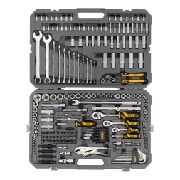 Набор инструментов Denzel 15808, 1/2&quot;, 3/8&quot;, 1/4&quot;, CrV, S2, пластиковый кейс, 232 предмета