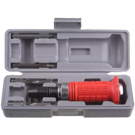 Набор STAYER Отвертка ударно-поворотная, обрезиненная рукоятка, с битами, 6 предметов 2566-H4 купить в Нижневартовске