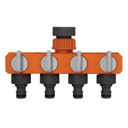 Распределитель пластиковый 4-х канальный G 3/4" G 1" Кратон 5 01 04 056