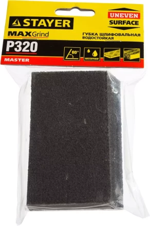 Губка шлифовальная STAYER "MASTER" угловая, зерно - оксид алюминия, Р320, 100 x 68 x 42 x 26 мм, средняя жесткость 3561-320 купить в Нижневартовске