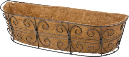 Пристенное кашпо с декором 74х20 см с кокосовой корзиной PALISAD 69014 купить в Нижневартовске