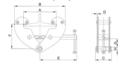 Захват балочный тип JT клипса г-п 5 тонн купить в Нижневартовске