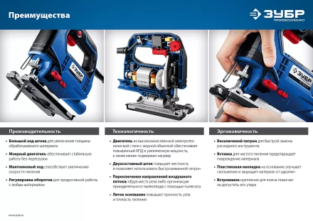Лобзик электрический ЛП-500 серия ПРОФЕССИОНАЛ купить в Нижневартовске