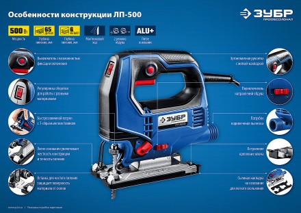 Лобзик электрический ЛП-500 серия ПРОФЕССИОНАЛ купить в Нижневартовске