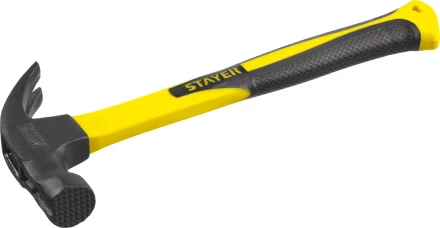 Молоток-гвоздодер "Fiberglass-M" с фиберглассовой рукояткой, с магнитом, 450 г, STAYER Professional 2027-450 купить в Нижневартовске