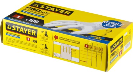 Перчатки STAYER &quot;PROFI&quot; нитриловые экстратонкие, S, 100шт 11203-S купить в Нижневартовске