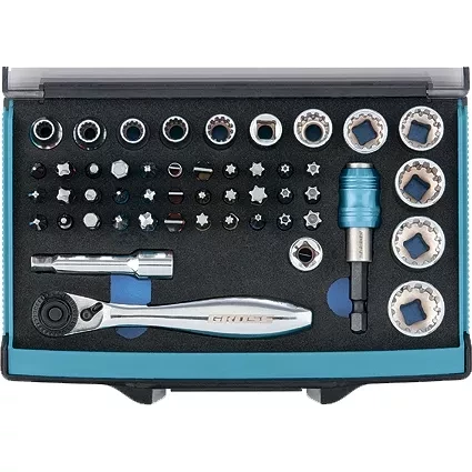 Трещотка с набором бит и торцевых головок, Адаптер и удлинитель, 49 штук,  S2 Gross 11600 купить в Нижневартовске