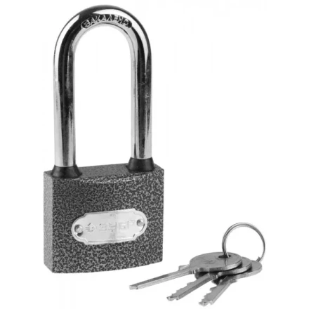 Замок ЗУБР "МАСТЕР" навесной, металлический корпус, удлиненная закаленная дужка, 50мм 3712-50-1 купить в Нижневартовске