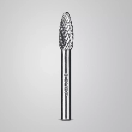 Зубр Твердосплавная борфреза H - пламя, 8 х 20 мм, радиус 1.5 мм (28807-8-20) купить в Нижневартовске