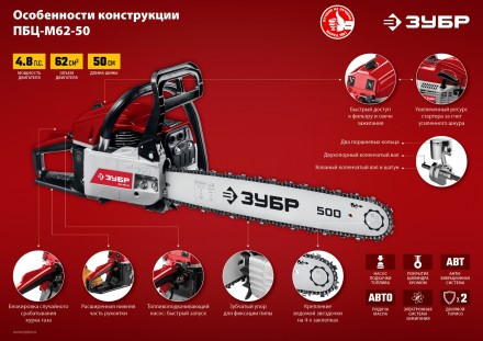 Бензопила ПБЦ-М62-50 серия МАСТЕР купить в Нижневартовске