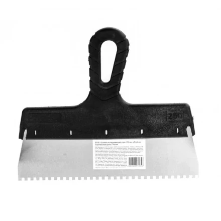 Шпатель из нержавеющей стали 250 мм зуб 4 х 4 мм пластмассовая ручка 85156 купить в Нижневартовске