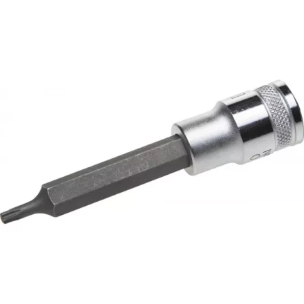 Торцовая бита-головка KRAFTOOL "INDUSTRIE QUALITAT", удлиненная, материал S2, TORX, сатинированная, 1/2", Т20 27906-20 купить в Нижневартовске