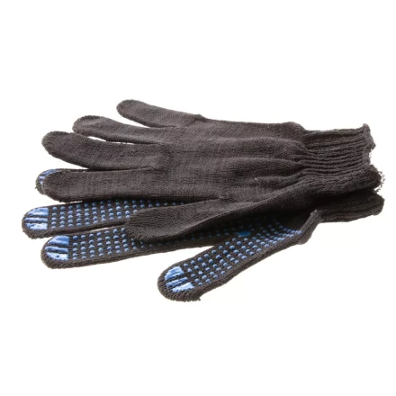 Перчатки трикотажные, ПВХ-покрытие "Точка", 10 класс, черные Россия 67855 купить в Нижневартовске