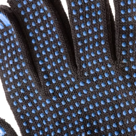 Перчатки трикотажные, ПВХ-покрытие "Точка", 10 класс, черные Россия 67855 купить в Нижневартовске