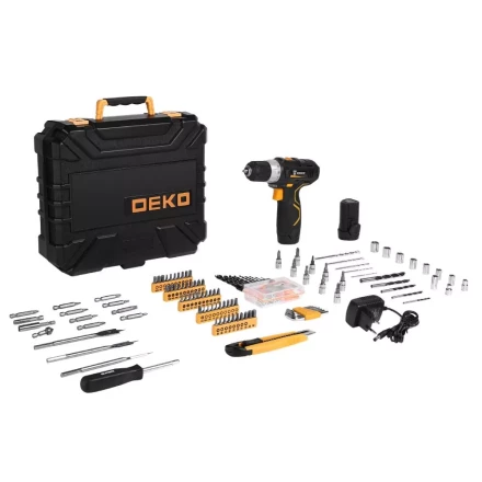 Дрель аккумуляторная DEKO GCDU12DU3, 063-4138 + набор 193 аксессуара купить в Нижневартовске