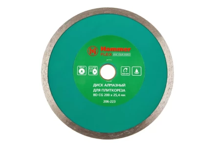Круг алмазный HAMMER 206-223 ВD CG Ф200х25.4мм по керамограниту купить в Нижневартовске