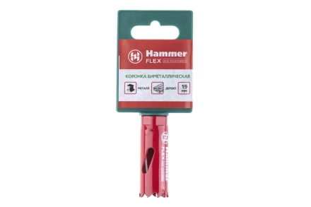 Коронка биметаллическая HAMMER Ф19х38мм 1/2"  BiMETALL (224-001) купить в Нижневартовске