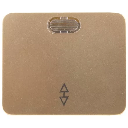 Выключатель СВЕТОЗАР "ГАММА" проходной, с подсветкой, одноклав., без вставки и рамки, цвет золотой металлик, 10A/~250 SV-54138-GM купить в Нижневартовске