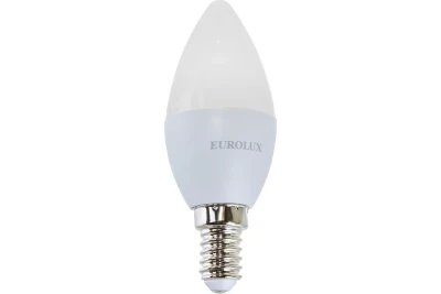 Лампа светодиодная EUROLUX LL-E-C37-5W-230-2,7K-E14 76/2/1