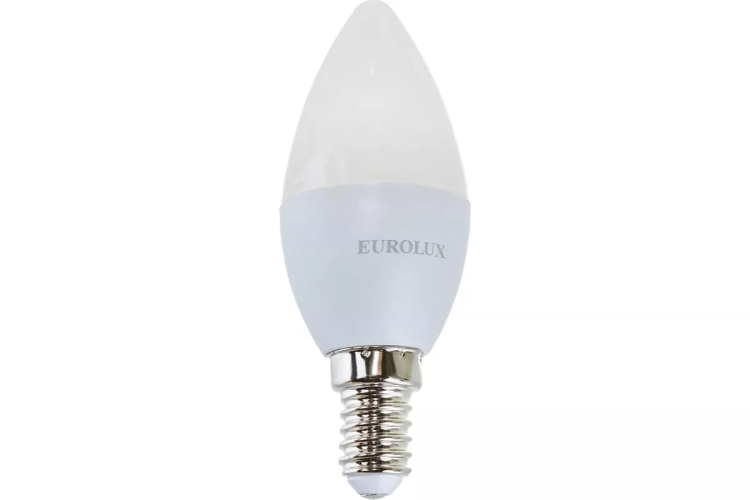 Лампа светодиодная EUROLUX LL-E-C37-5W-230-2,7K-E14 76/2/1 купить в Нижневартовске