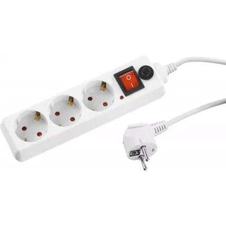 Сетевой фильтр STAYER "STANDARD" электрический, 3 гнезда, макс. мощн. 2200 Вт, 1.5м 55065-1.5 купить в Нижневартовске