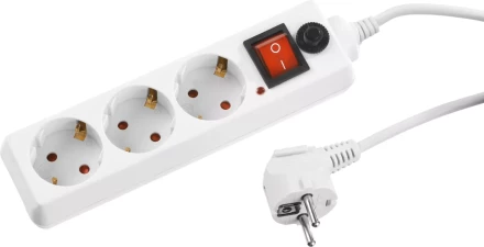 Сетевой фильтр STAYER "STANDARD" электрический, 3 гнезда, макс. мощн. 2200 Вт, 1.5м 55065-1.5 купить в Нижневартовске