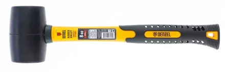 Киянка резиновая, 8 oz, черная резина, фибергласовая рукоятка// Denzel 7711175 купить в Нижневартовске