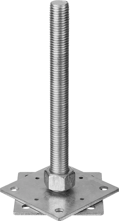 ЗУБР 110 x 110 x 250 мм x М24, цинк, анкерная регулировочная стойка (310266-110) купить в Нижневартовске