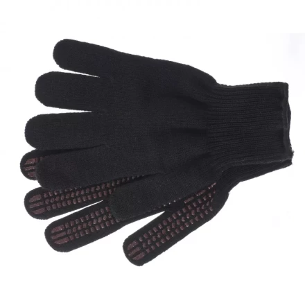 Перчатки трикотажные акрил ПВХ гель Протектор чёрные оверлок Сибртех Россия 68661 купить в Нижневартовске