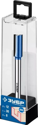 ЗУБР 12 x 30 мм, хвостовик 8 мм, фреза пазовая прямая с нижними подрезателями, Профессионал (28755-12-30) купить в Нижневартовске