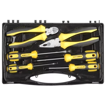 Набор слесарно-монтажного инструмента STAYER "PROFI" ULTRA: 4 отвертки, плоскогубцы и бокорезы, 6 предмета 2202-H6 купить в Нижневартовске