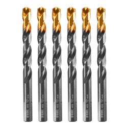 Сверло по металлу, 12 мм, HSS-Tin, Golden Tip, 6 шт. Denzel 717224